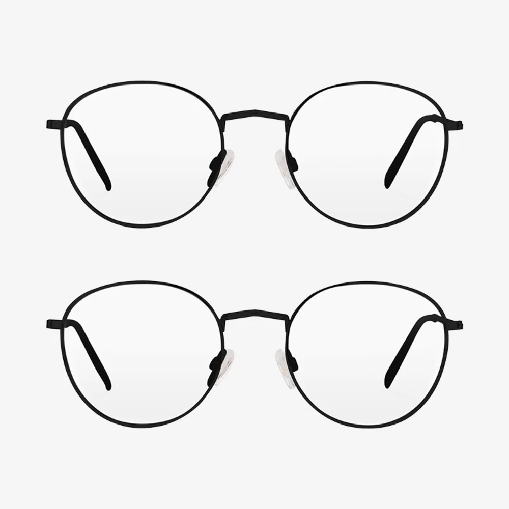 2x Nectar Grenwhich Bluelight Blockers Unisex Black Metal Frames with Pouches